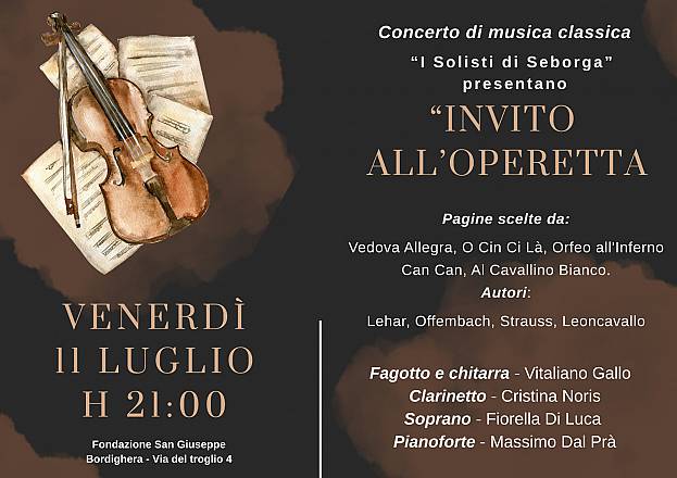Fondazione s. giuseppe bordighera invito all'operetta